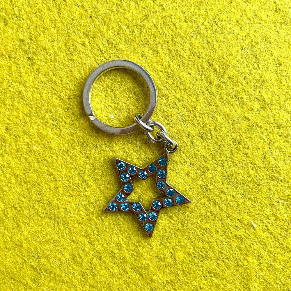 Coach Blue Crystal Star Keychain - Picture 2 of 2